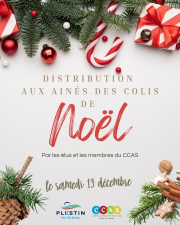Distribution des colis de Noël